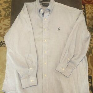 Men’s Ralph Lauren Button down light blue dress shirt size 16/32 large